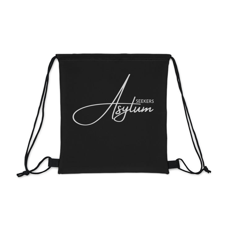 Asylum seekers Outdoor Drawstring Bag black