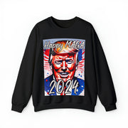 Happy MAGA 2024 flag blue Heavy Blend™ Crewneck Sweatshirt Unisex