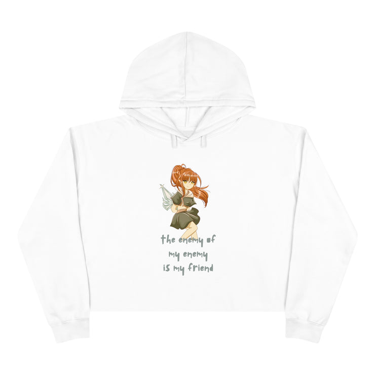 The enemy of my enemy is my friend Crop Hoodie