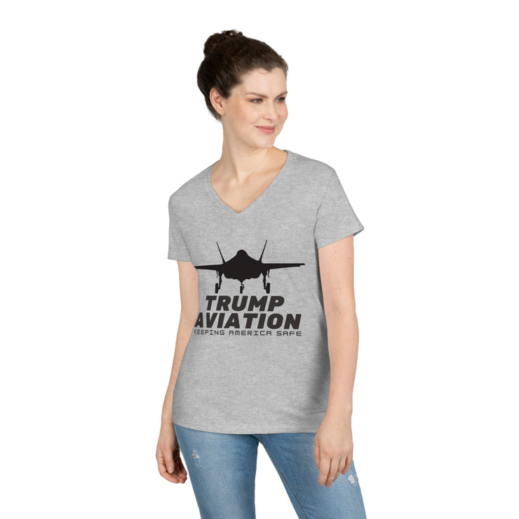 Trump Aviation Keeping America Safe V-Neck T-Shirt