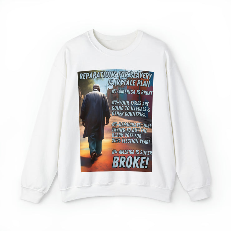 Reparations for slavery Fairytale plan Heavy Blend™ Crewneck Sweatshirt Unisex