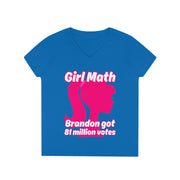 Girl Math Brandon got 81 million votes V-neck Women's tee