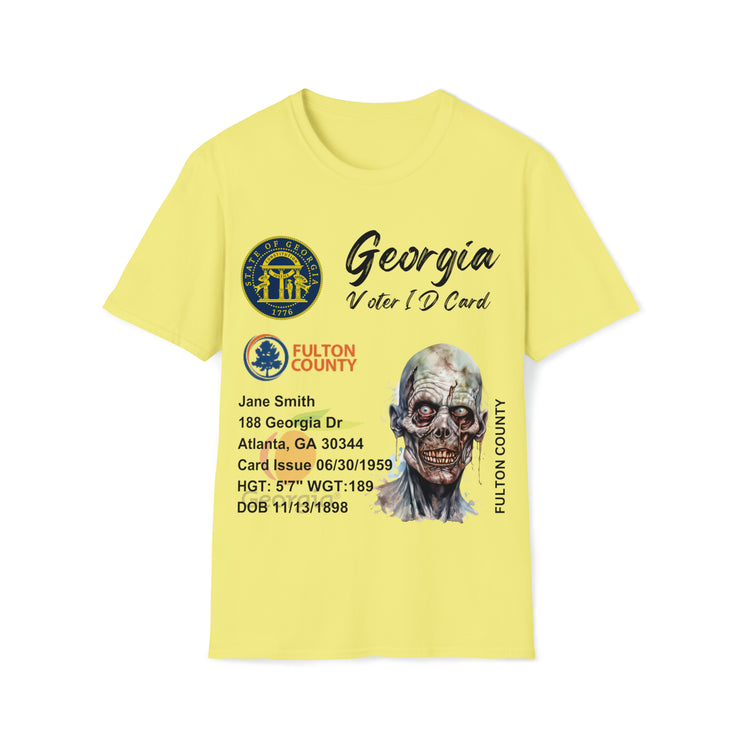 Registered Georgia Voter ID Unisex Softstyle T-Shirt