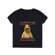 The Muppets had fashion back in 1975 V-neck Women's tee