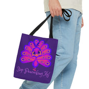 Stop Peacocking Me purple Tote Bag