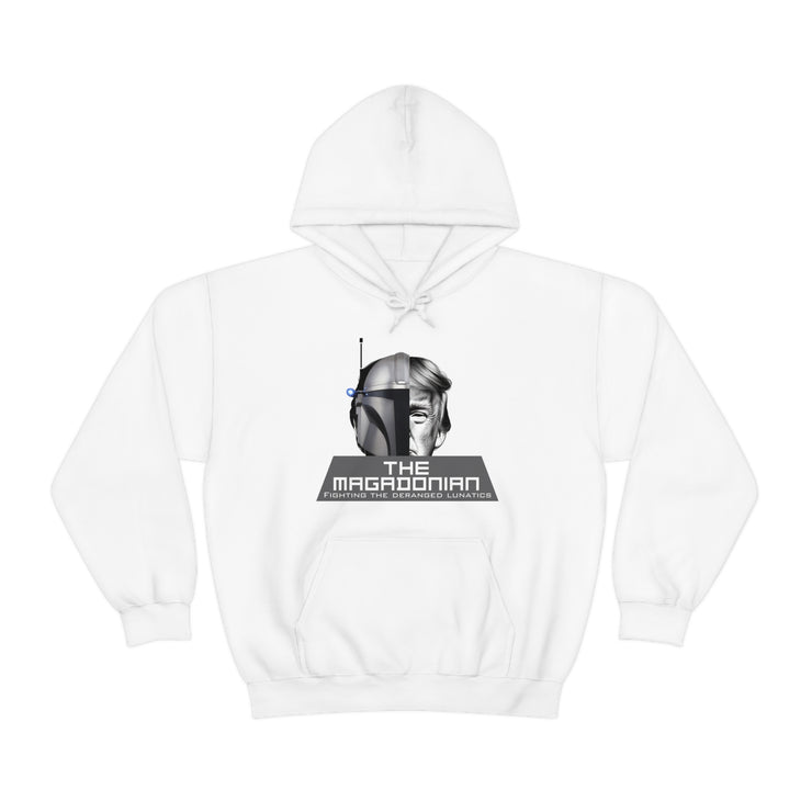 The Magadonian fighting the deranged lunatics Heavy Blend™ Hooded Sweatshirt