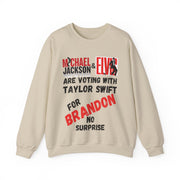 Michael Jackson and Elvis are voting for Brandon Blend™ Crewneck Sweatshirt Unisex