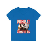 Pump it pump it up oil V-Neck T-Shirt