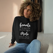 Female in search of filthy rich Male women's Crop Hoodie