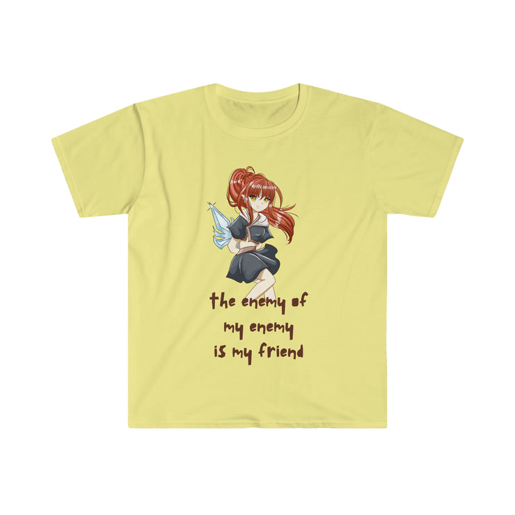 The enemy of my enemy is my friend brownish Unisex Softstyle T-Shirt