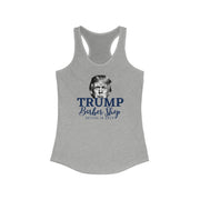 Trump Barber Shop Cutting in 2024 women's Ideal Racerback Tank