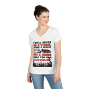 U-Haul behind a hearse V-neck Women's tee