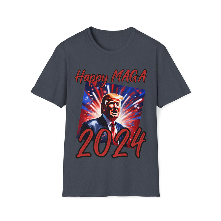 Happy MAGA 2024 red Soft style T-Shirt unisex