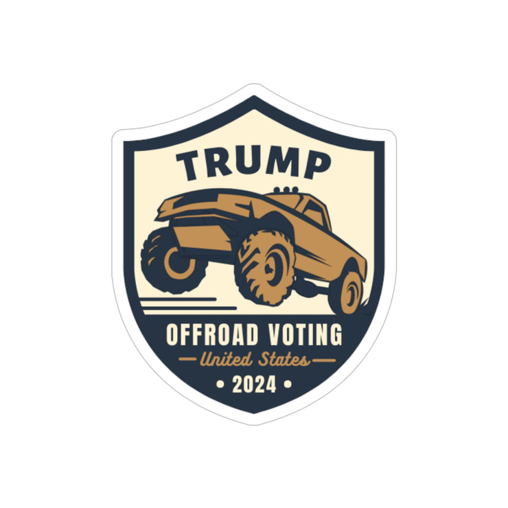 Trump offroad voting Transparent Outdoor Stickers, Die-Cut, 1pcs