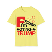 F Biden I'm voting for Trump Unisex Softstyle T-Shirt