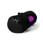 Stop peacocking me purple/black duffel bag