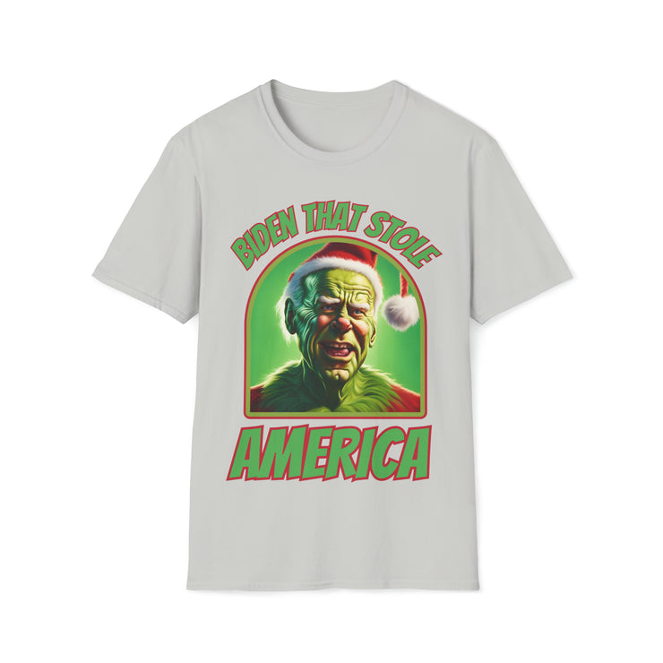 Biden that stole America close up Soft style T-Shirt unisex