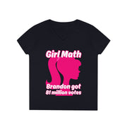 Girl Math Brandon got 81 million votes V-neck Women's tee