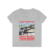 Florida's Border Patrol willing to relocated to Texas Border V-neck Women's tee