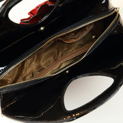 Personalized Flower Dumping Niche Handbag Versatile Patent Leather Messenger Bag