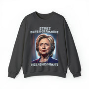 Start Deprogramming her she him it Heavy Blend™ Crewneck Sweatshirt Unisex