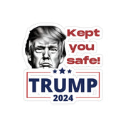 Kept you safe Trump Transparent Outdoor Stickers, Die-Cut, 1pcs