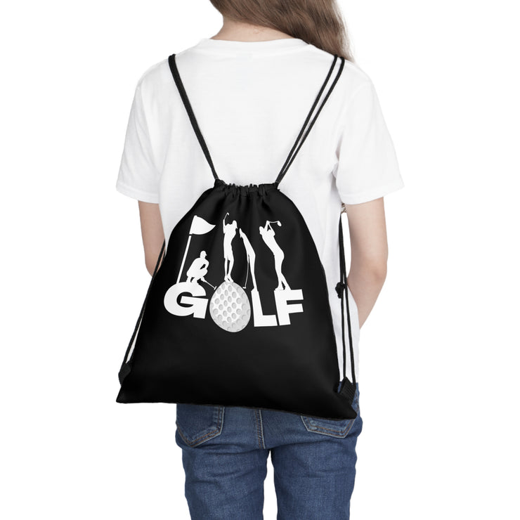Golf Outdoor Drawstring Bag black