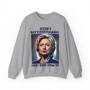 Start Deprogramming her she him it Heavy Blend™ Crewneck Sweatshirt Unisex