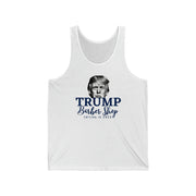 Trump Barber Shop Cutting in 2024 Unisex Jersey Tank