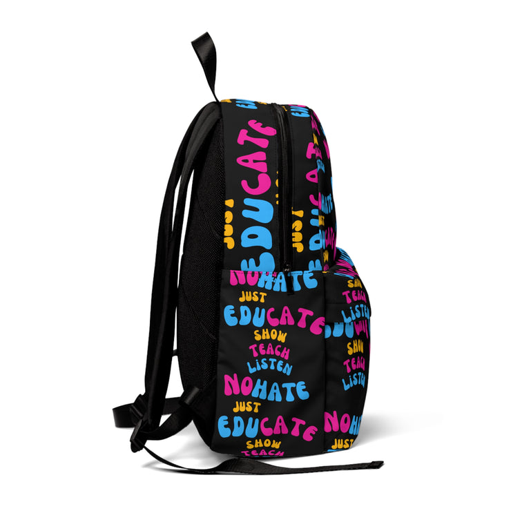 No hate just educate Unisex Classic Backpack