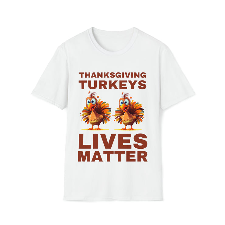 Thanksgiving turkeys Lives Matter Mustard or Red Brown Soft style T-Shirt