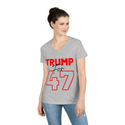 Trump for 47 ladies' V-Neck T-Shirt