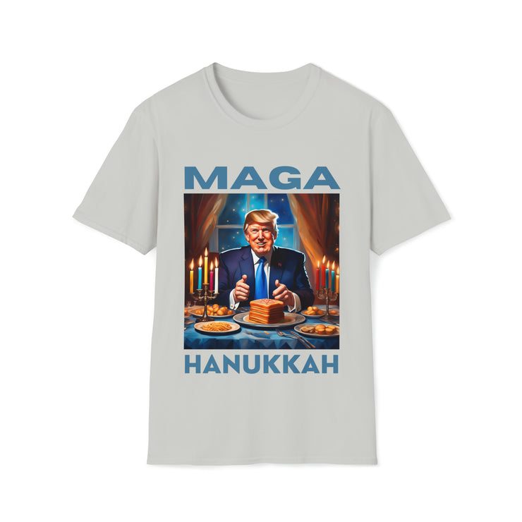 MAGA Hanukkah soft blue Soft style T-Shirt unisex