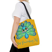 Stop Peacocking Me green yellow Tote Bag