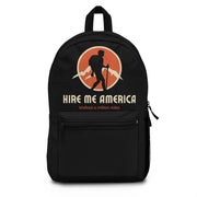 Hire Me America Black Backpack
