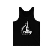 Trump Music Station playing in 2024 unisex Jersey Tank