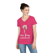 I can buy myself flowers ladies' V-Neck T-Shirt