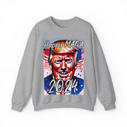 Happy MAGA 2024 flag blue Heavy Blend™ Crewneck Sweatshirt Unisex