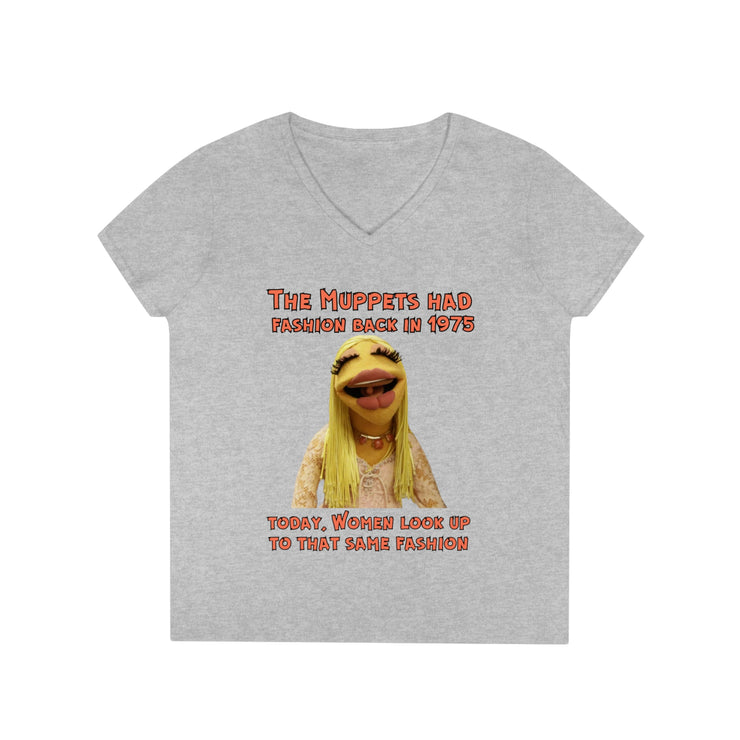 The Muppets had fashion back in 1975 V-neck Women&