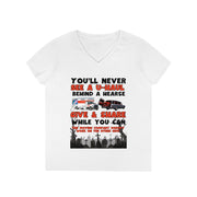 U-Haul behind a hearse V-neck Women's tee