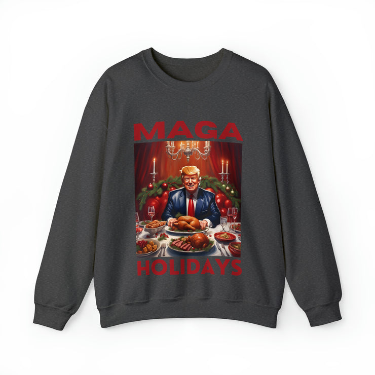 MAGA Holiday Deep Red Heavy Blend™ Crewneck Sweatshirt Unisex