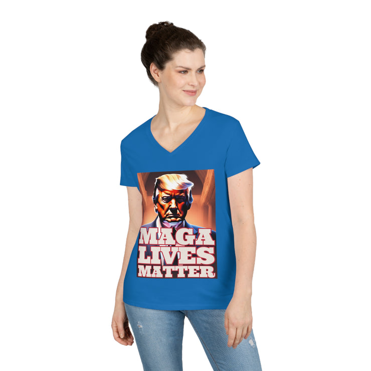 MAGA lives matter 3D V-neck Women&