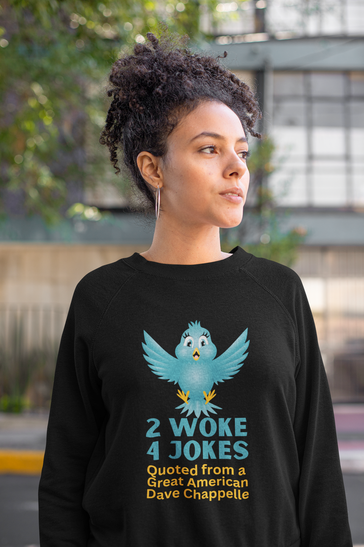 2 woke 4 jokes unisex Heavy Blend™ Crewneck Sweatshirt