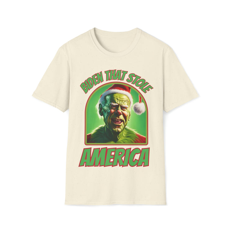 Biden that stole America close up Soft style T-Shirt unisex