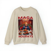 MAGA Holiday Deep Red Heavy Blend™ Crewneck Sweatshirt Unisex