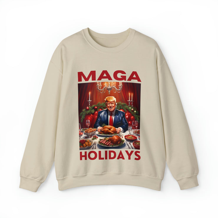 MAGA Holiday Deep Red Heavy Blend™ Crewneck Sweatshirt Unisex