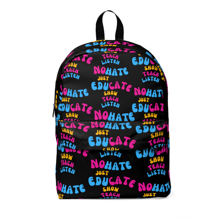 No hate just educate Unisex Classic Backpack