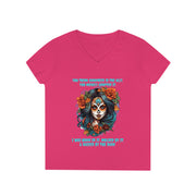 Raised by the dark ladies' V-Neck T-Shirt