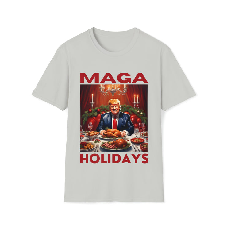 MAGA Holiday deep red Soft style T-Shirt unisex