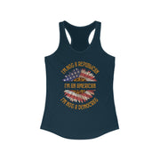 I'm an American, I'm not a Republican I'm not a Democrat women's Ideal Racerback Tank